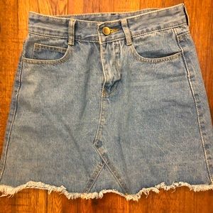 Light blue denim skirt